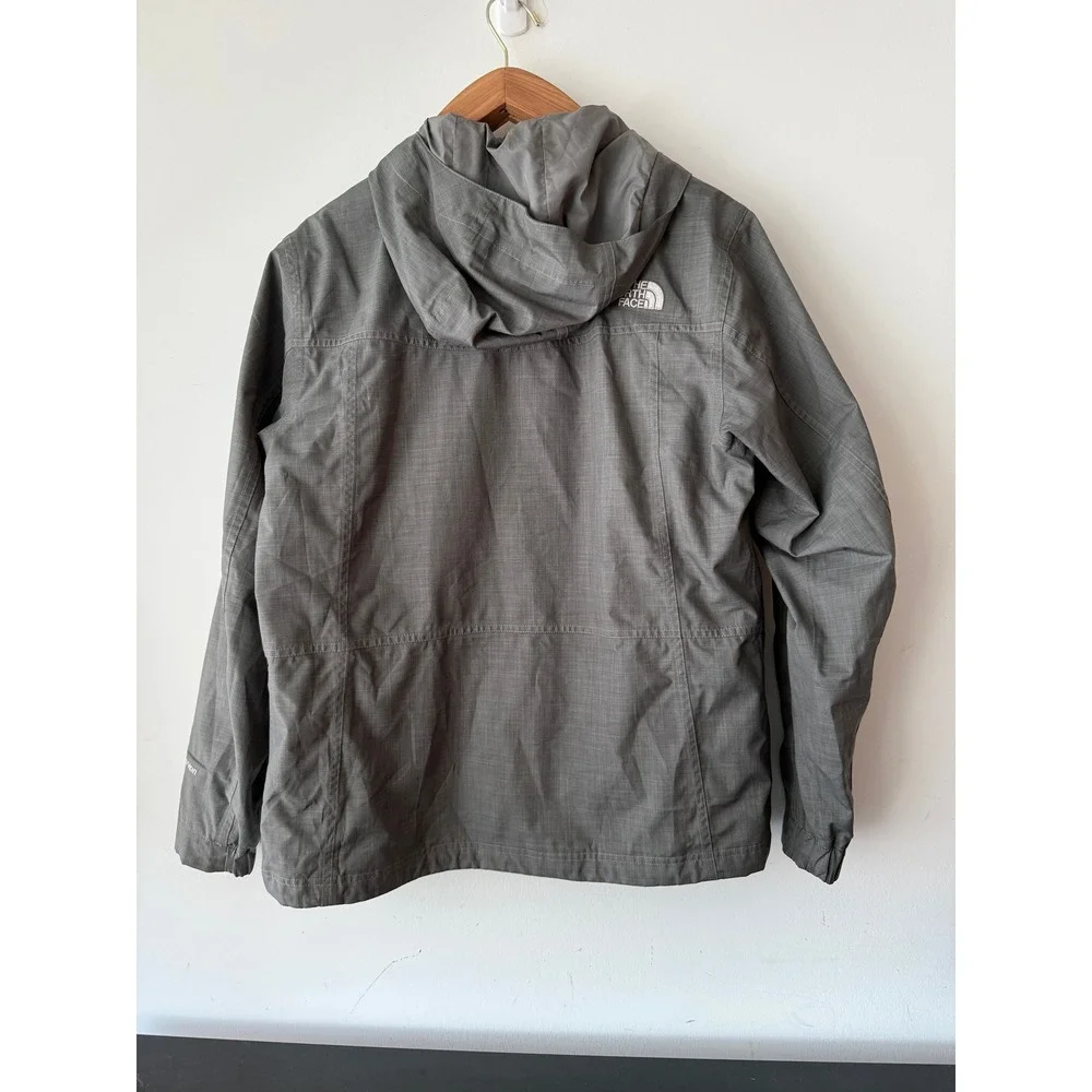 The North Face Mens Grey Hooded Utility Jacket Full Zip Coat Medium M